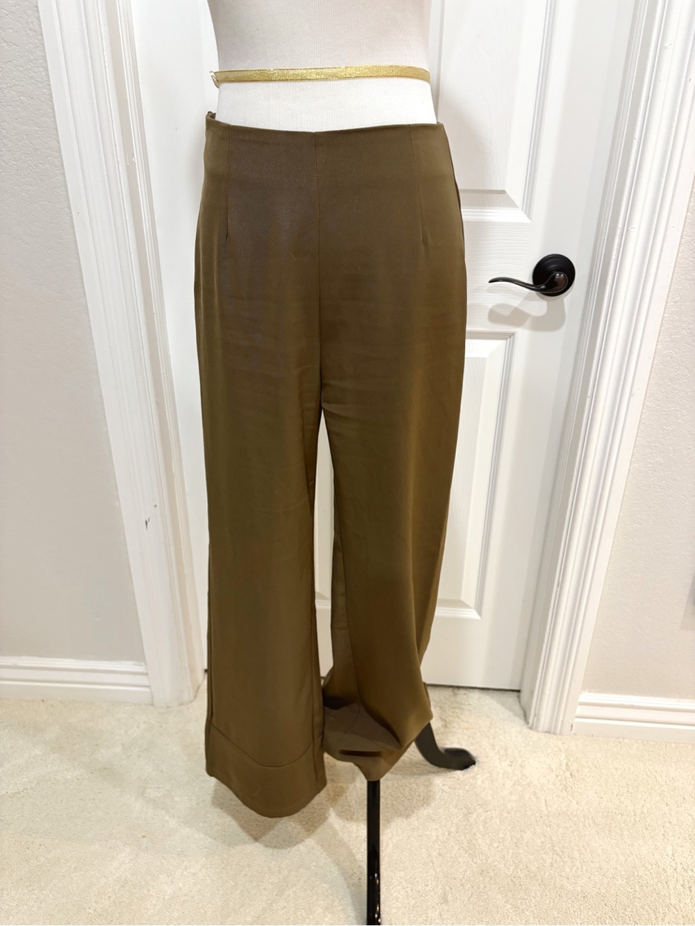 Princess Polly Brown Khane Women’s High-Waist Wide-Leg Pants Size 6